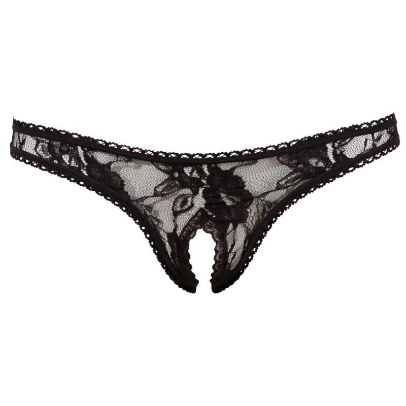 Crotchless String black XL